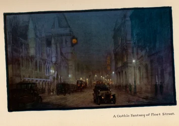 Une fantaisie gothique de Fleet Street, de 